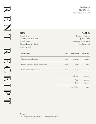 Invoice template