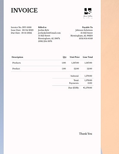 Free template: PDF Invoice Templates