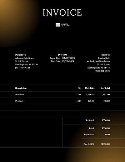 Template: Sample Invoice Templates