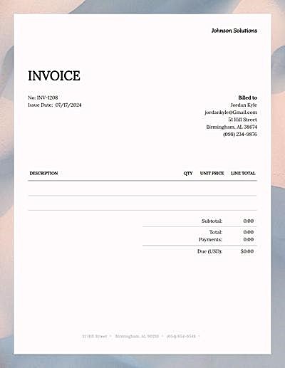 Template: Word Invoice Templates