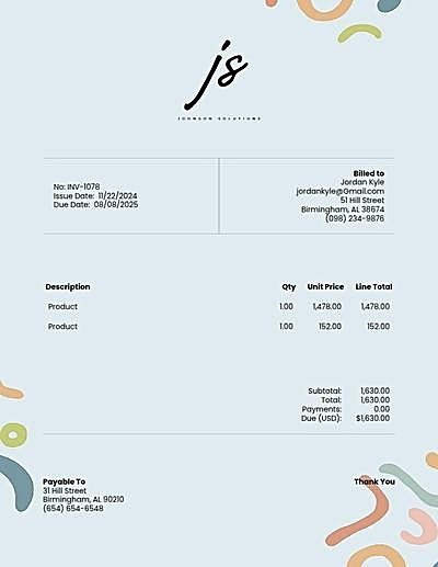 Template: Paid Invoice Templates