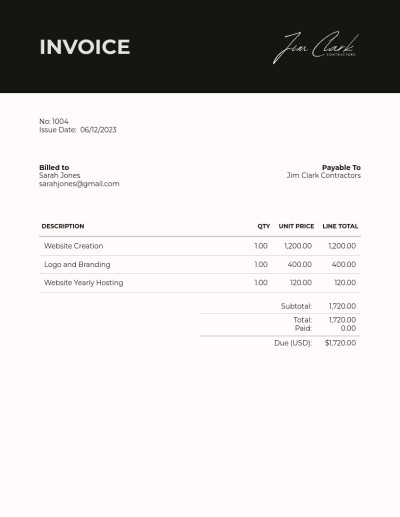 Free Invoice Templates - PDF or Send By Email - Invoice Candy