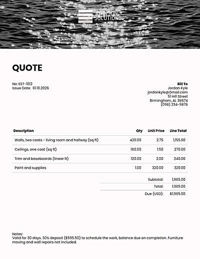 Invoice template