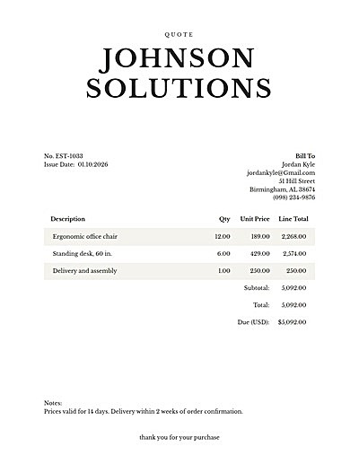 Invoice template