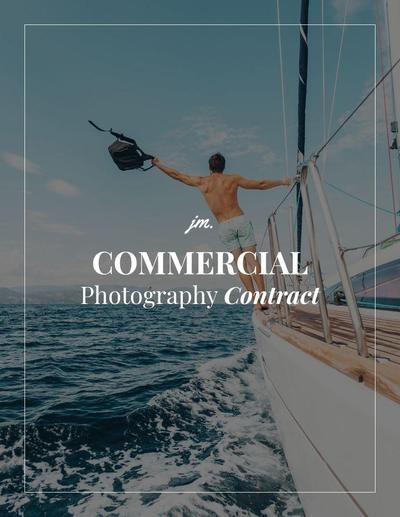Commercial photography contract template