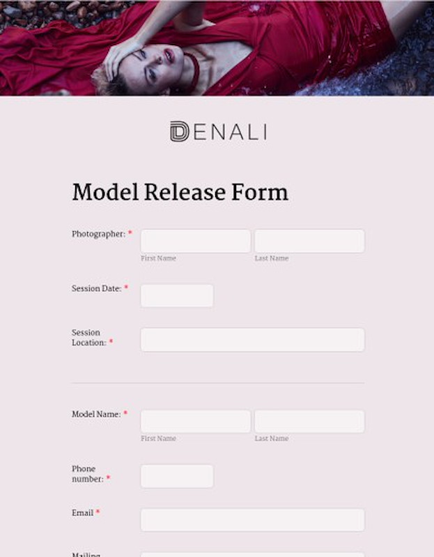 Model release form