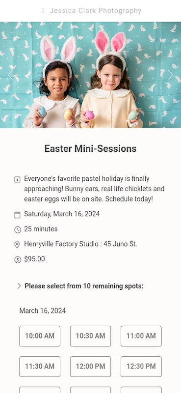 Easter mini session example