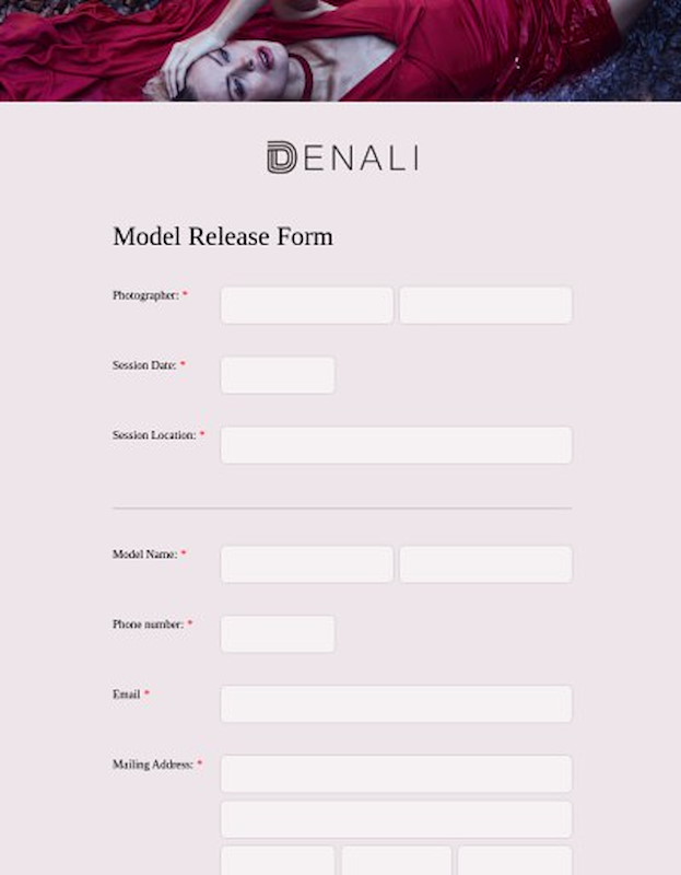 Model release form