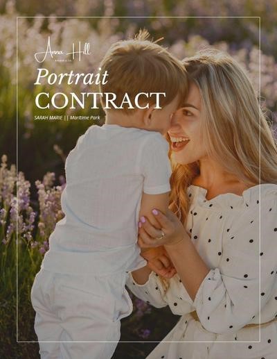 Portrait photography contract template