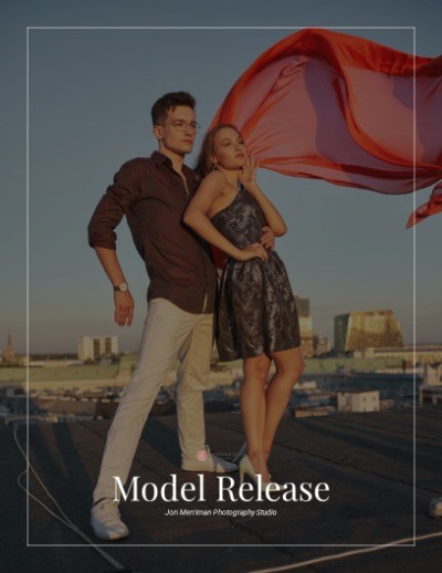 Model release form template cover page