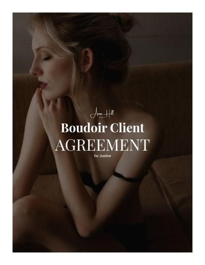 Boudoir photography contract template