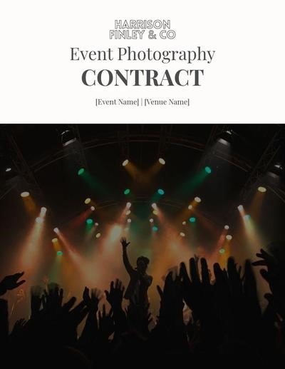 Event photography contract template