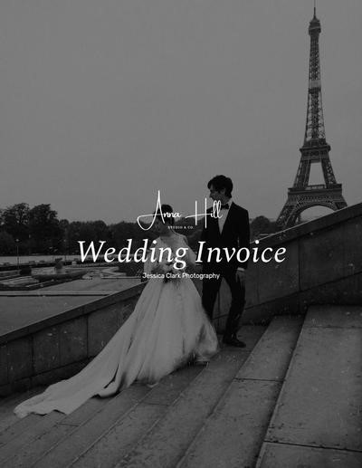Wedding photography invoice template