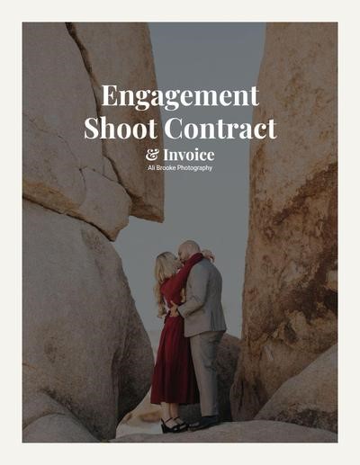 Engagement photography contract template