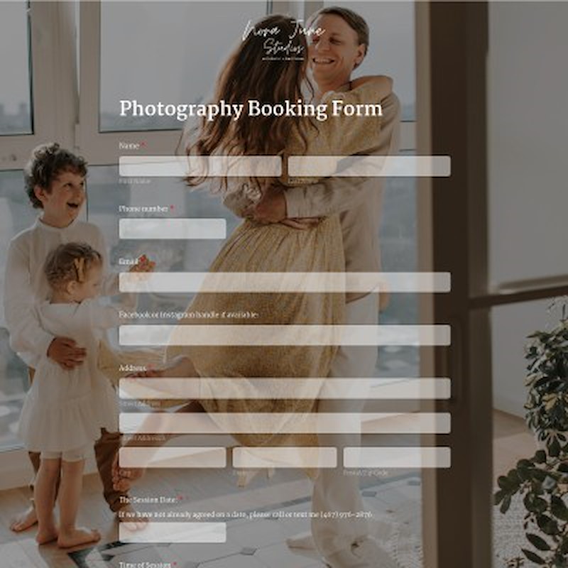 12 Free Photography Form Templates - Lightfolio